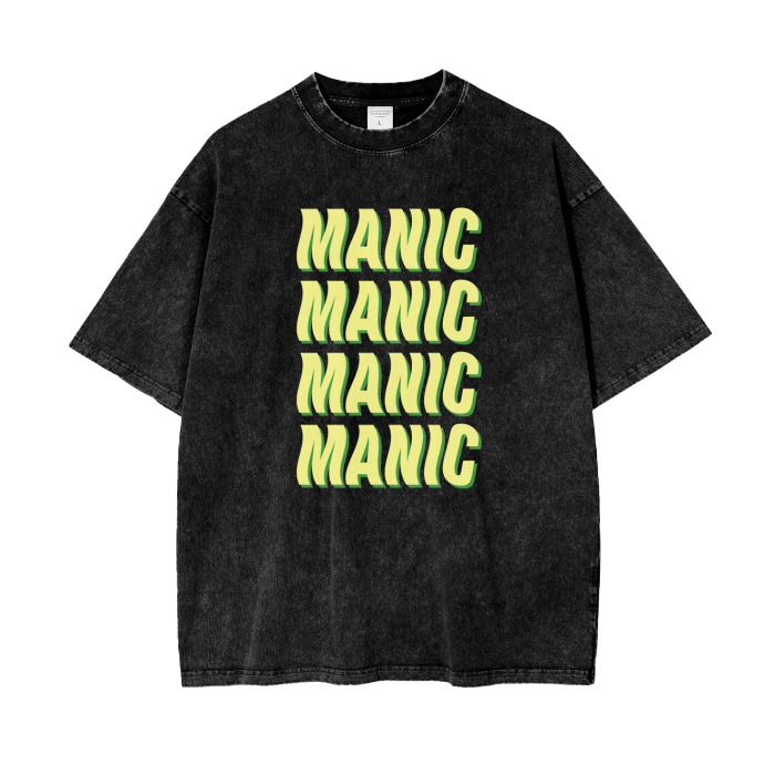 Manic Manic - Oversized Washed Tee